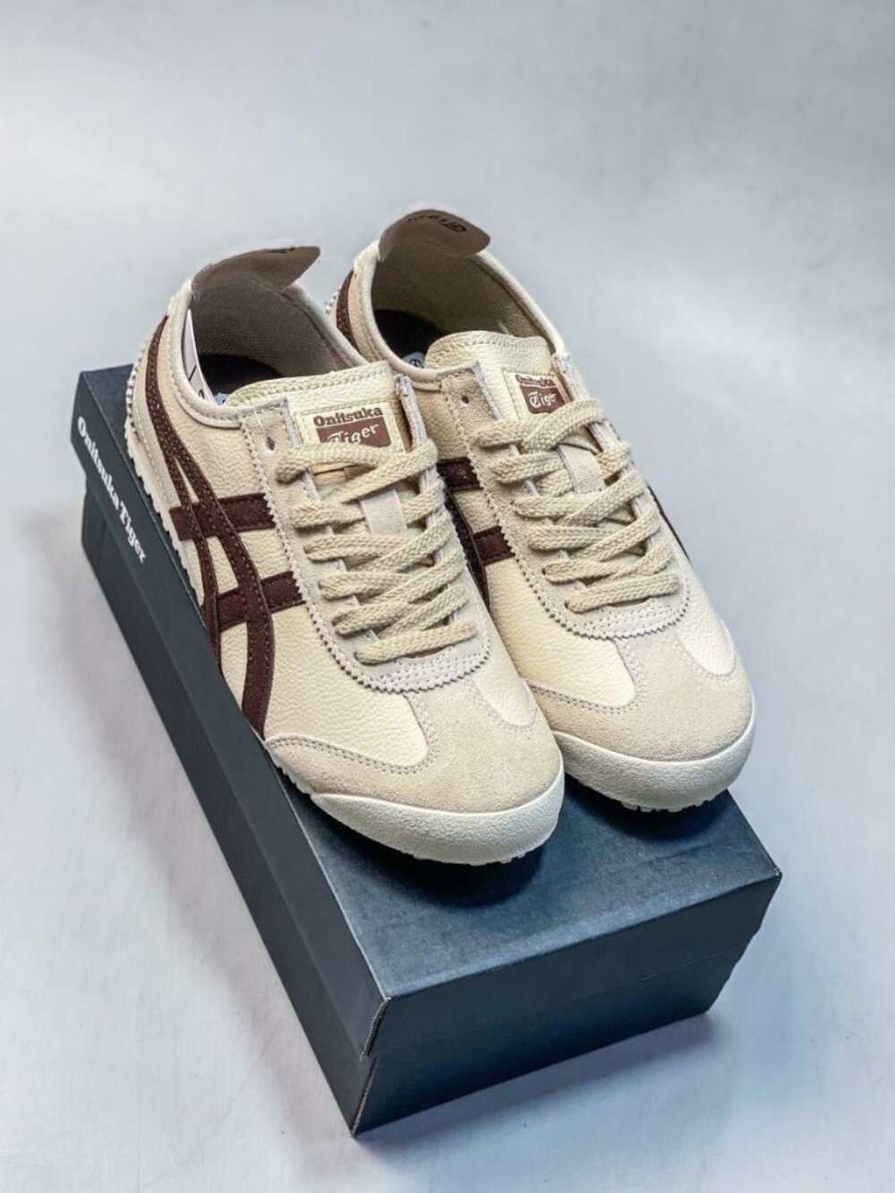 Onitsuka Tiger MEXICO 66 Men's Casual Sneakers – Brown / Off-White – New w/ Tags